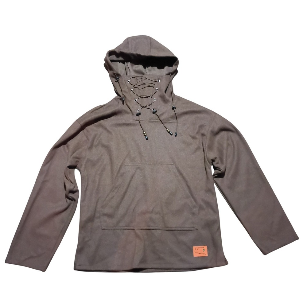 Style Design YF Yifeng 1978 BOHO Beach Hoodie Jacket Chocolate Brown Size Large